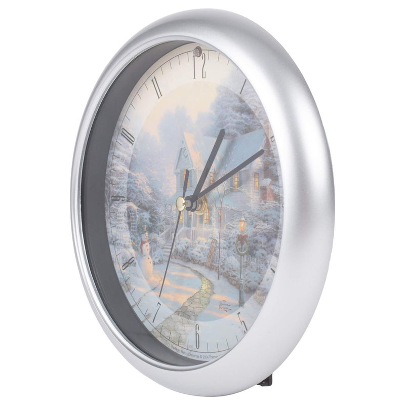 Mark Feldstein & Associates Thomas Kinkade The Night Before Christmas Musical Musical Christmas Carol Clock-8" - Image 3